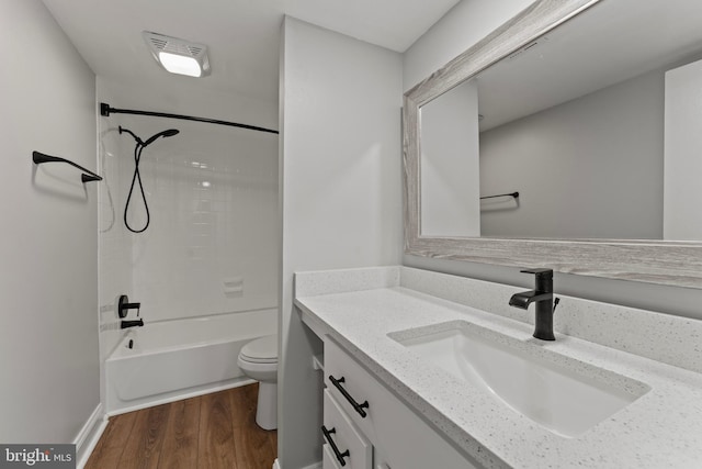 8677 Greenbelt Rd Unit 201, Greenbelt, MD 20770 - full bathroom with vanity, wood finished floors, and bathing tub / shower combination
