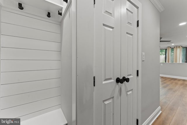 8677 Greenbelt Rd Unit 201, Greenbelt, MD 20770 - mudroom featuring recessed lighting and light wood finished floors