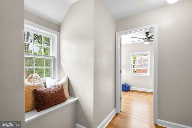 411 Windsor St, Silver Spring, MD 20910 - hall with light wood-style flooring and baseboards