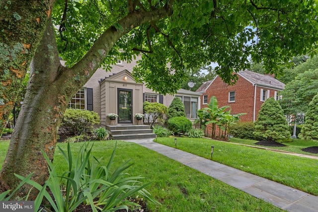 411 Windsor St, Silver Spring, MD 20910 - view of front of property with brick siding and a front yard