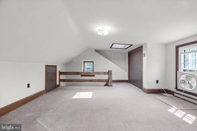 1445 Farmington Ave, Pottstown, PA 19464 - bonus room featuring carpet, baseboard heating, and vaulted ceiling