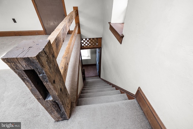 1445 Farmington Ave, Pottstown, PA 19464 - stairway with carpet floors and baseboards