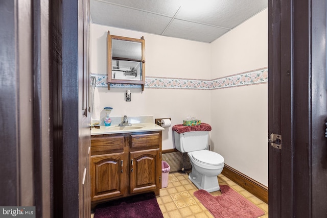 1445 Farmington Ave, Pottstown, PA 19464 - half bath with tile patterned floors and vanity