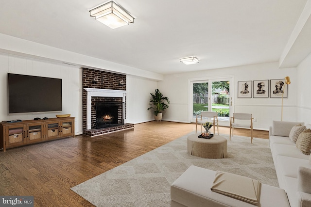 7119 Sea Cliff Rd, Mclean, VA 22101 - living area with wood finished floors and a fireplace
