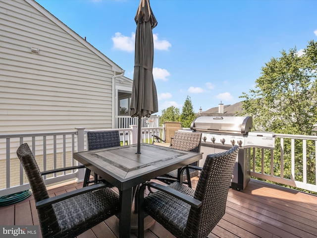 5910 Constance Way, New Market, MD 21774 - wooden deck featuring outdoor dining area and exterior kitchen