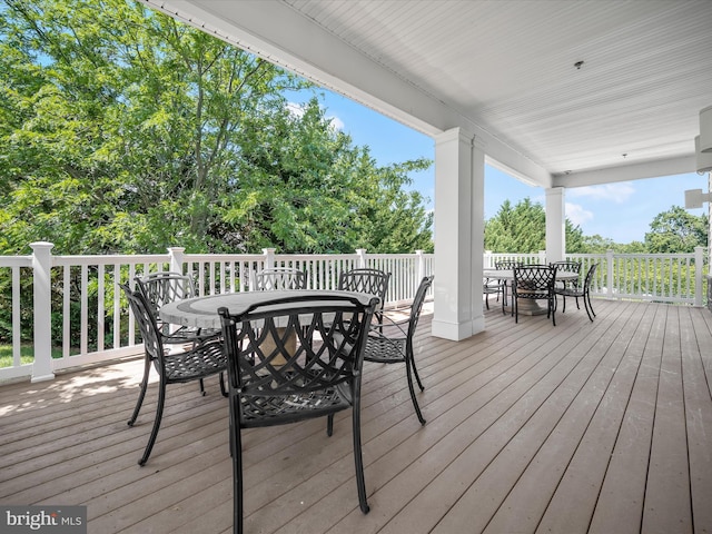 5910 Constance Way, New Market, MD 21774 - wooden deck with outdoor dining area