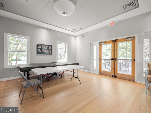 5910 Constance Way, New Market, MD 21774 - dining room featuring french doors, light wood finished floors, and recessed lighting