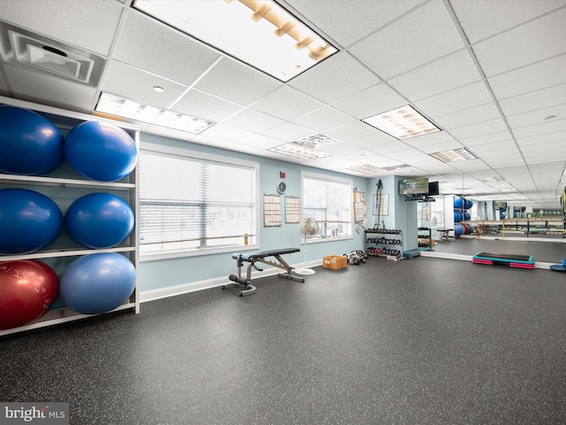 5910 Constance Way, New Market, MD 21774 - exercise room with a drop ceiling