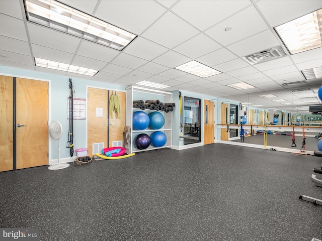 5910 Constance Way, New Market, MD 21774 - workout area featuring a drop ceiling