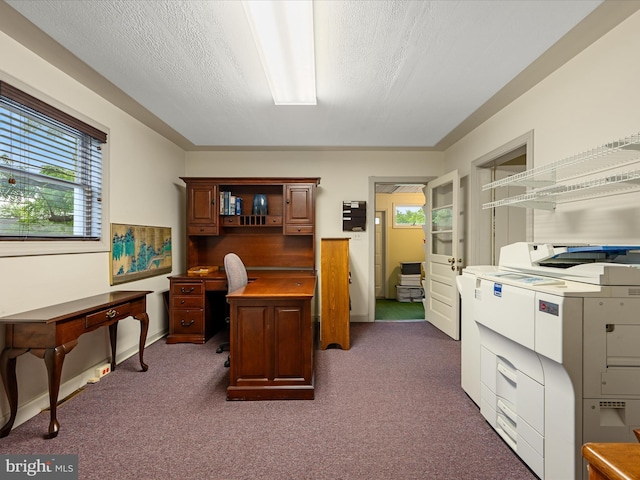 507 S Fairfax Blvd, Charles Town, WV 25414 - office with dark colored carpet, healthy amount of natural light, washer / dryer, and a textured ceiling