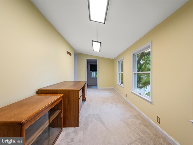 507 S Fairfax Blvd, Charles Town, WV 25414 - corridor featuring light carpet and lofted ceiling