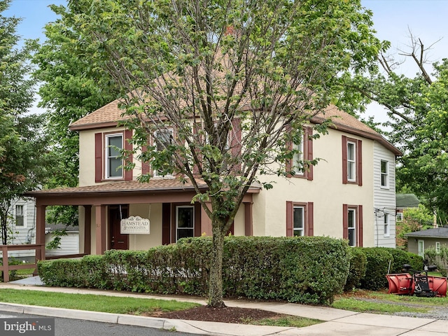 507 S Fairfax Blvd, Charles Town, WV 25414 - view of front of house with stucco siding and a shingled roof