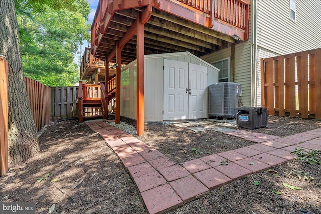 6116 Baldridge Ter, Frederick, MD 21701 - view of shed featuring stairs and a fenced backyard