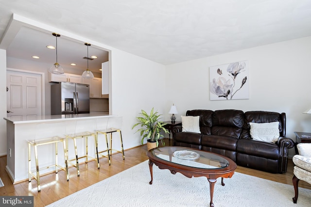 14 Haddonfield Cmns Unit 14, Haddonfield, NJ 08033 - living room with light wood-style flooring and recessed lighting