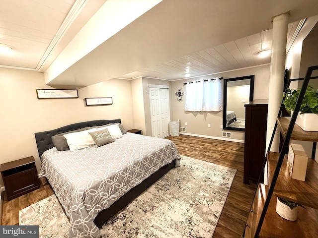 4123 Cassell Blvd, Prince Frederick, MD 20678 - bedroom with wood finished floors, crown molding, and a closet
