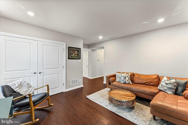 519 S Media Way, Media, PA 19063 - living area with dark wood-style floors and recessed lighting