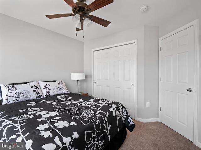 24847 Mason Dale Ter, Chantilly, VA 20152 - carpeted bedroom with a closet and a ceiling fan