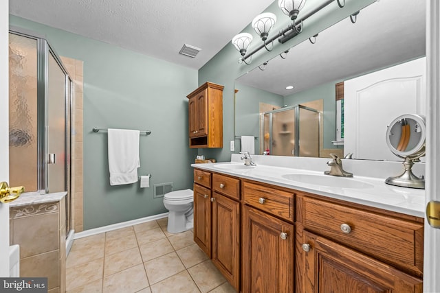 5 Fisher Ct, Sewell, NJ 08080 - bathroom featuring double vanity, a stall shower, and tile patterned flooring