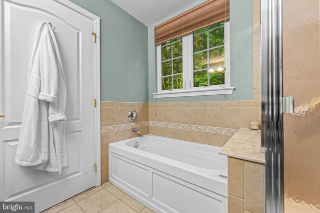 5 Fisher Ct, Sewell, NJ 08080 - full bath featuring tile patterned flooring, a bath, and a textured ceiling