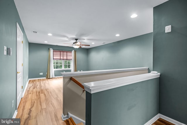 5 Fisher Ct, Sewell, NJ 08080 - hall with light wood-style flooring and recessed lighting