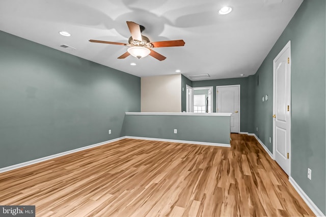 5 Fisher Ct, Sewell, NJ 08080 - spare room featuring wood finished floors, a ceiling fan, and recessed lighting