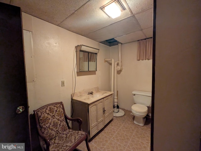 475 Company Farm Rd, Aspers, PA 17304 - bathroom featuring a paneled ceiling, vanity, and tile patterned floors