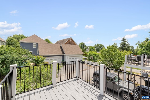 1254 Haden Pl, Crozet, VA 22932 - deck featuring a garage and driveway