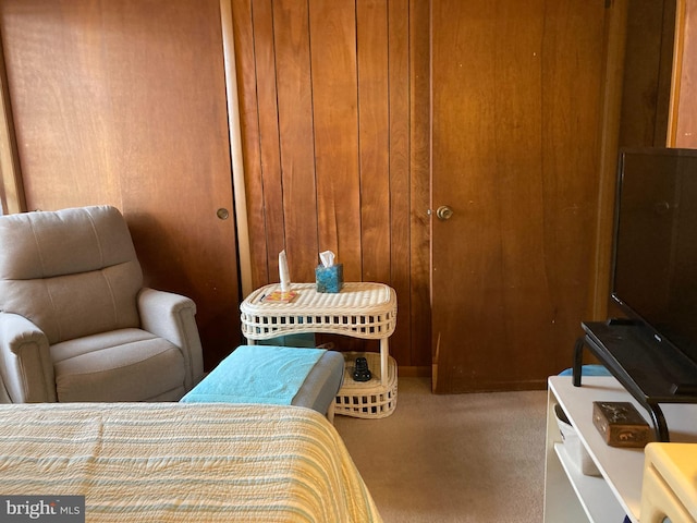 718 Mooring Rd Unit B203, Ocean City, MD 21842 - carpeted bedroom with wood walls