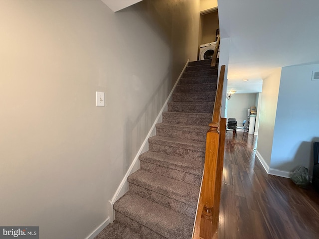 1545 Russett Dr, Warminster, PA 18974 - stairs featuring wood finished floors and washer / dryer