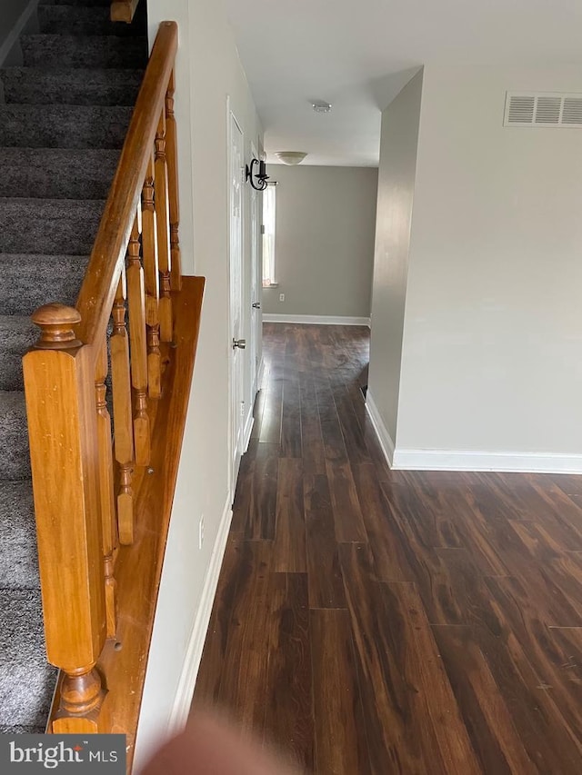 1545 Russett Dr, Warminster, PA 18974 - hallway featuring wood finished floors and stairs