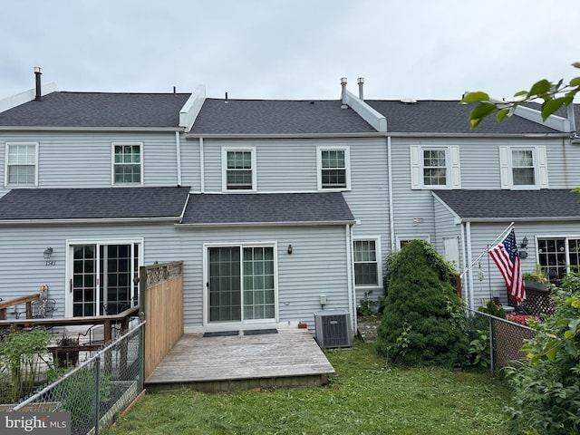 1545 Russett Dr, Warminster, PA 18974 - rear view of house featuring a wooden deck