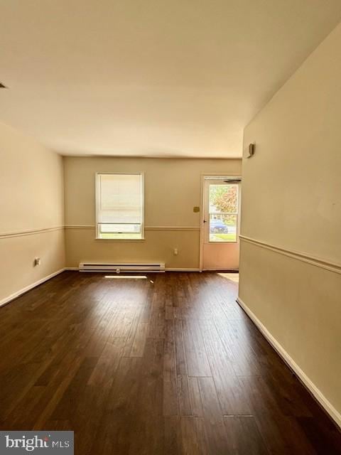 56 W Bishop Ln, Smithsburg, MD 21783 - spare room featuring a baseboard radiator and wood finished floors