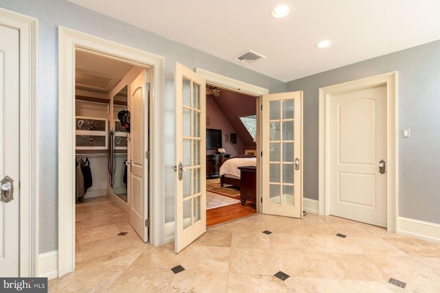 3500 Windy Bush Rd, New Hope, PA 18938 - interior space with french doors and recessed lighting