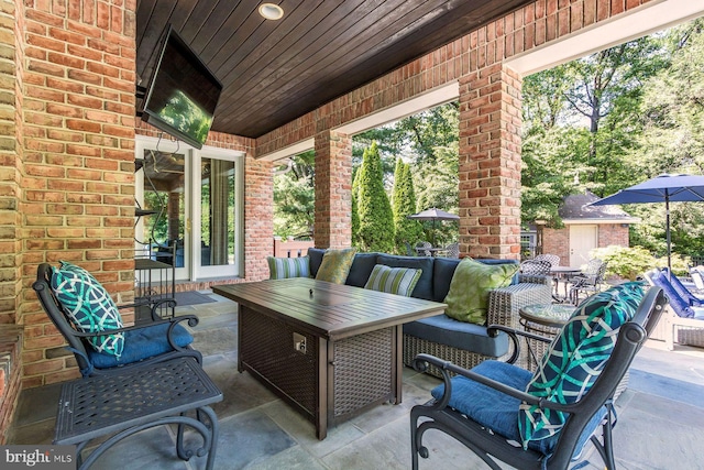 3500 Windy Bush Rd, New Hope, PA 18938 - view of patio featuring an outdoor hangout area