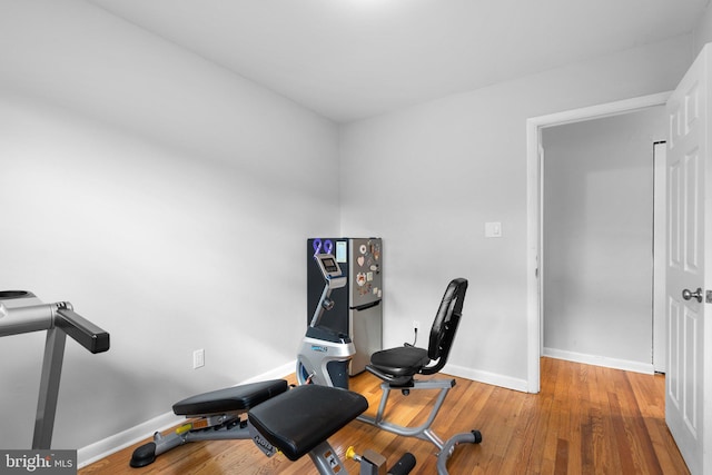 7012 Nashville Ct, Lanham, MD 20706 - exercise area featuring wood finished floors