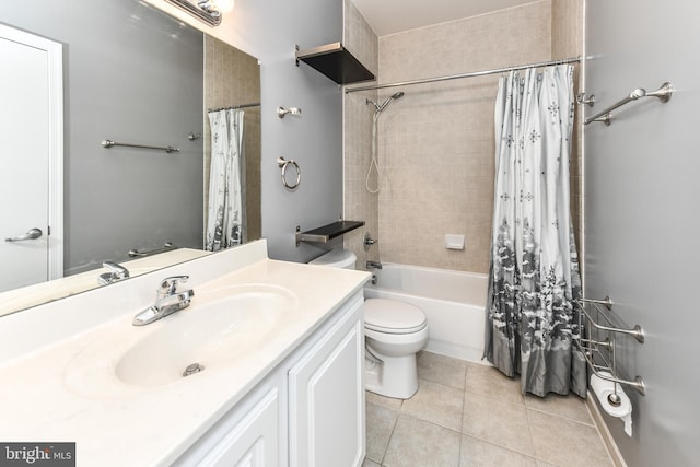 355 I St SW Unit S-102, Washington, DC 20024 - bathroom with vanity, tile patterned floors, and shower / bathtub combination with curtain