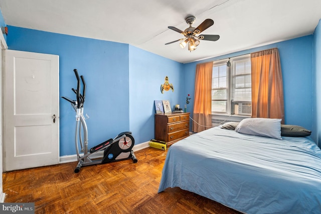 246 Le Carra Dr, Lansdowne, PA 19050 - bedroom featuring baseboards and a ceiling fan