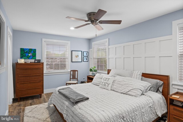 47 Sherwood Ln, Westampton, NJ 08060 - bedroom featuring wood finished floors and a ceiling fan