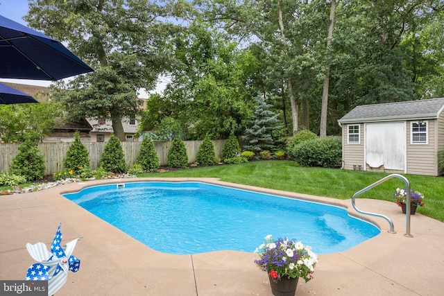 47 Sherwood Ln, Westampton, NJ 08060 - view of swimming pool with an outbuilding and a patio