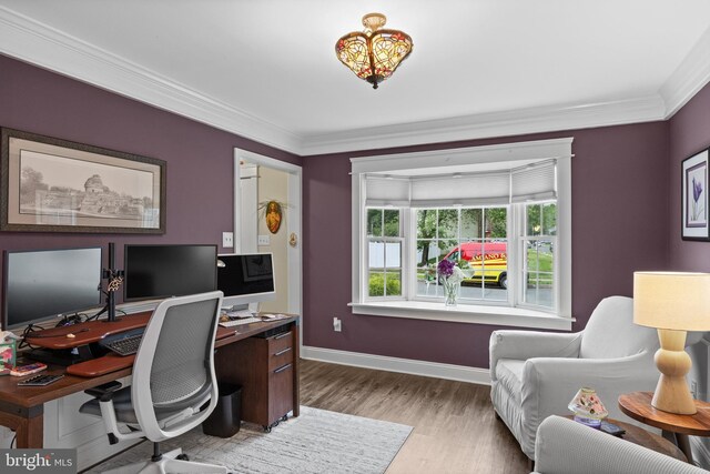 47 Sherwood Ln, Westampton, NJ 08060 - office featuring crown molding and wood finished floors