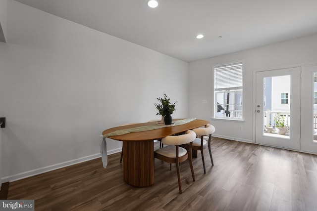 1025 Overlook Way, Laurel, MD 20707 - dining area with wood finished floors and recessed lighting