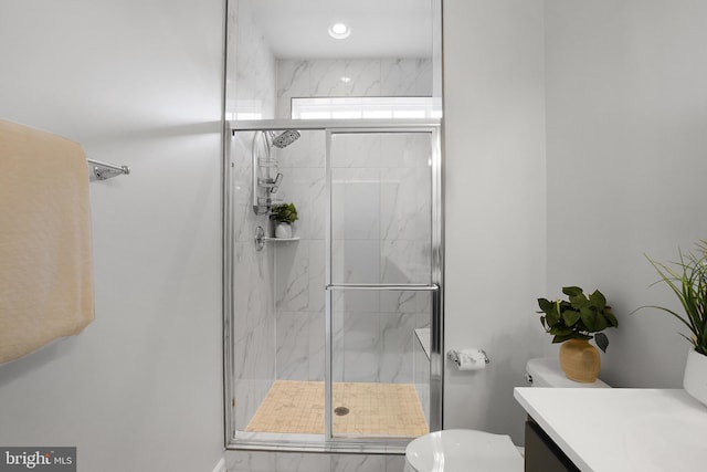 1025 Overlook Way, Laurel, MD 20707 - bathroom featuring vanity and a marble finish shower