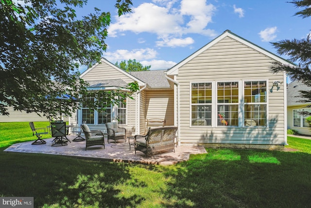 16916 Four Seasons Dr, Dumfries, VA 22025 - back of house with a patio area, a yard, and an outdoor living space