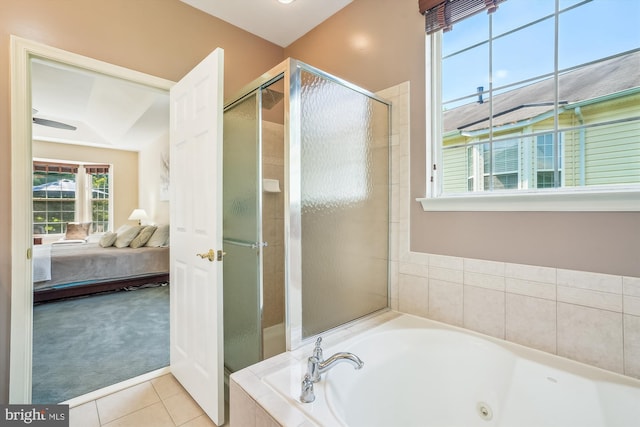 16916 Four Seasons Dr, Dumfries, VA 22025 - ensuite bathroom featuring a whirlpool tub, a stall shower, and tile patterned floors