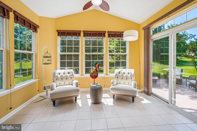 16916 Four Seasons Dr, Dumfries, VA 22025 - sunroom with lofted ceiling and tile patterned flooring