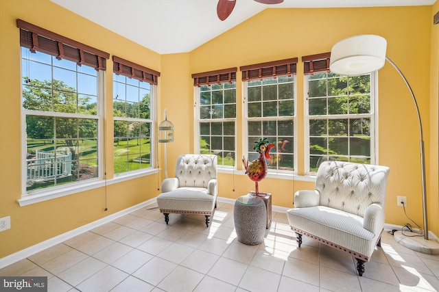 16916 Four Seasons Dr, Dumfries, VA 22025 - sunroom / solarium with lofted ceiling and tile patterned flooring