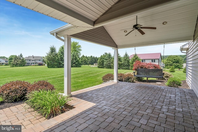 5790 Cedar Glen Dr, Narvon, PA 17555 - view of patio / terrace with ceiling fan