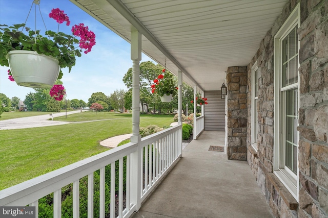 5790 Cedar Glen Dr, Narvon, PA 17555 - covered porch with a lawn
