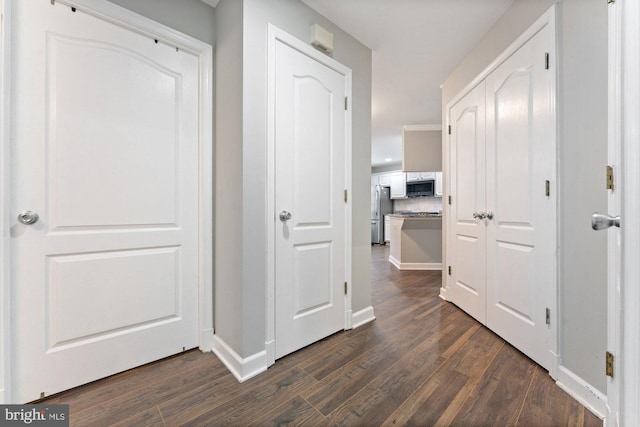 6908 Fairfax Dr Unit 202, Arlington, VA 22213 - hallway featuring dark wood-style flooring