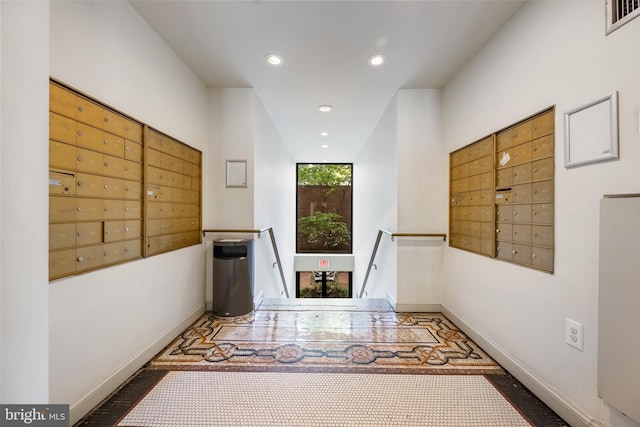 1615 Q St NW Unit 1001, Washington, DC 20009 - hall featuring mail area and recessed lighting